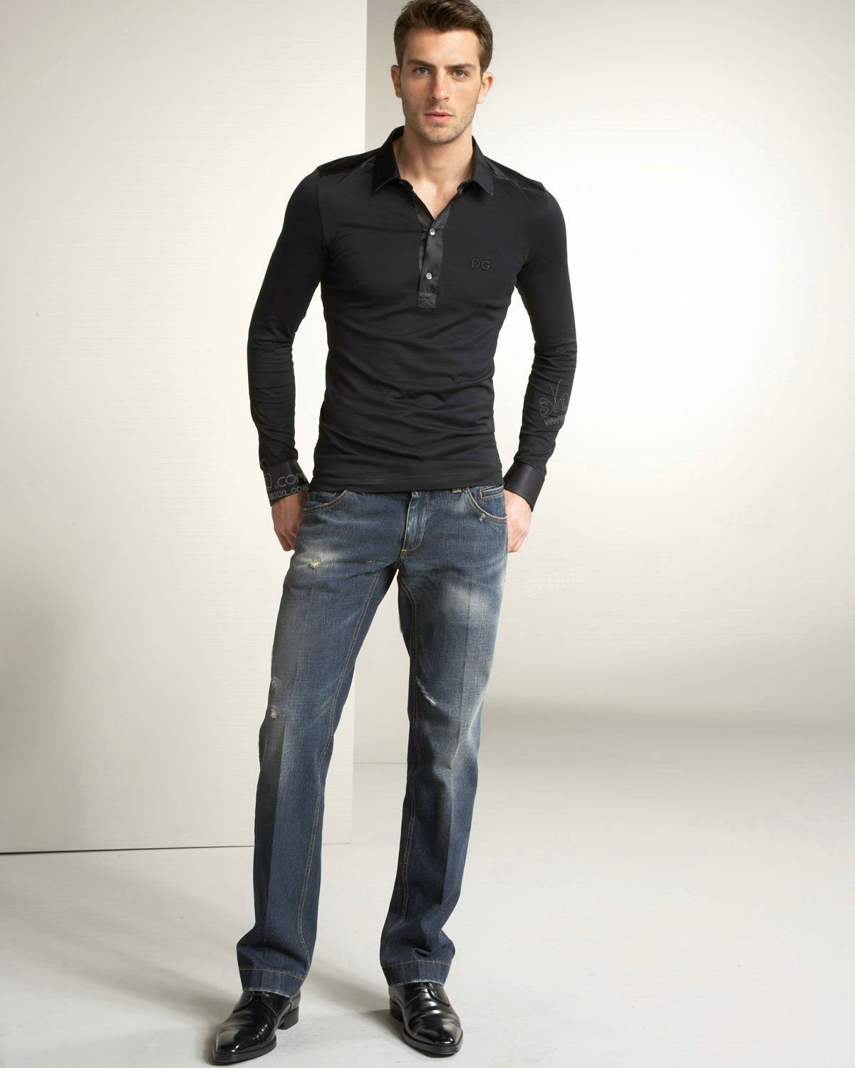 camisa social calça jeans e sapato social