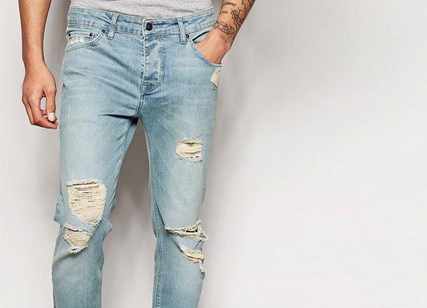 fotos de calça jeans masculina rasgado